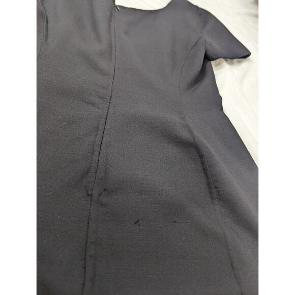 Barneys New York Womens Short Sleeve Solid Midi Dress Black Size 46/12 - Picture 11 of 12